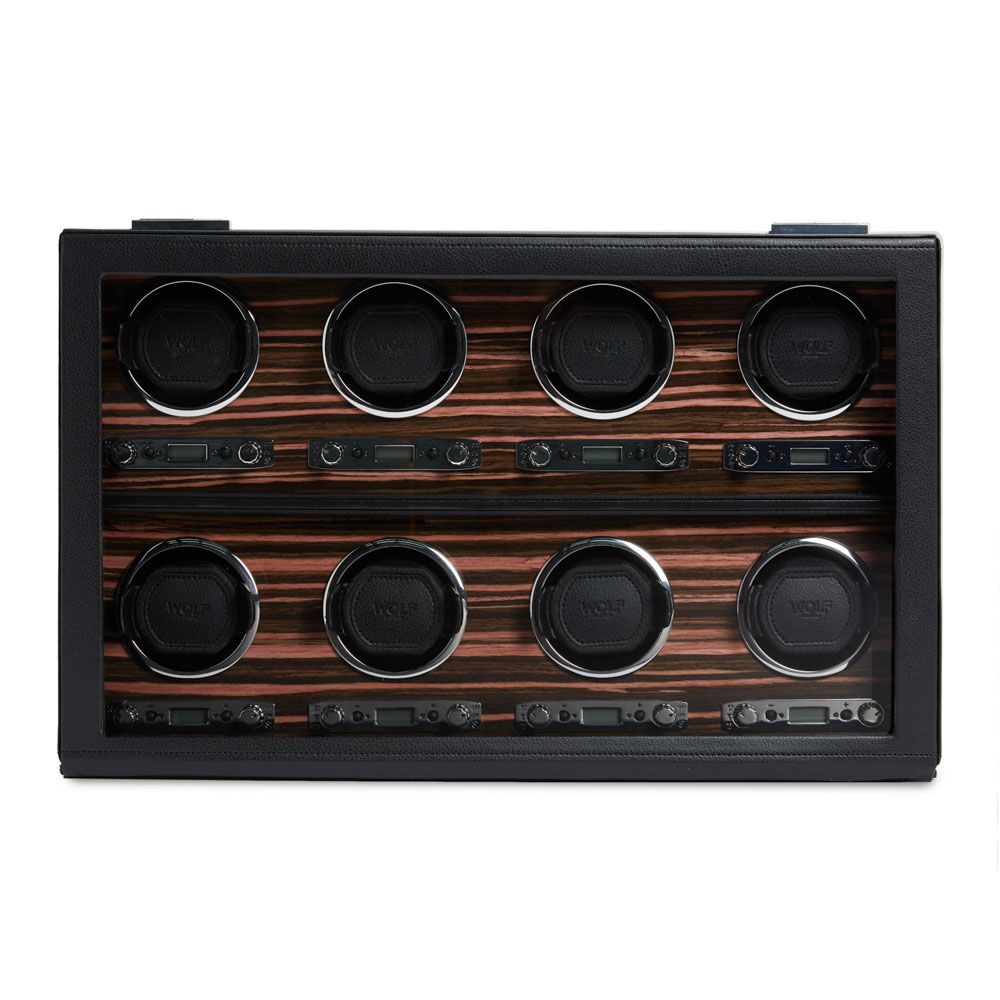 Watch Winder - Roadster 8 Piece - Black