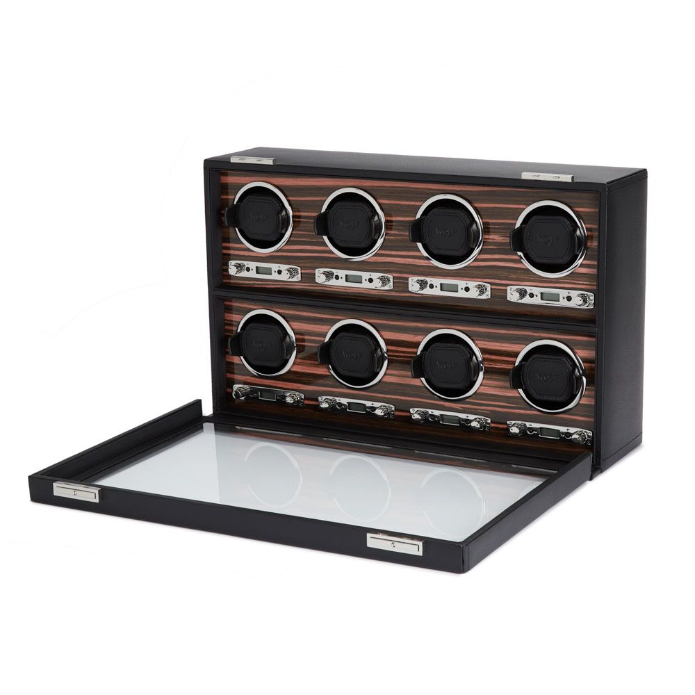 Watch Winder - Roadster 8 Piece - Black