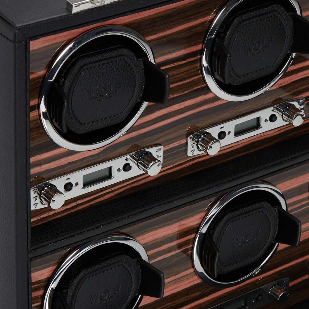 Watch Winder - Roadster 8 Piece - Black