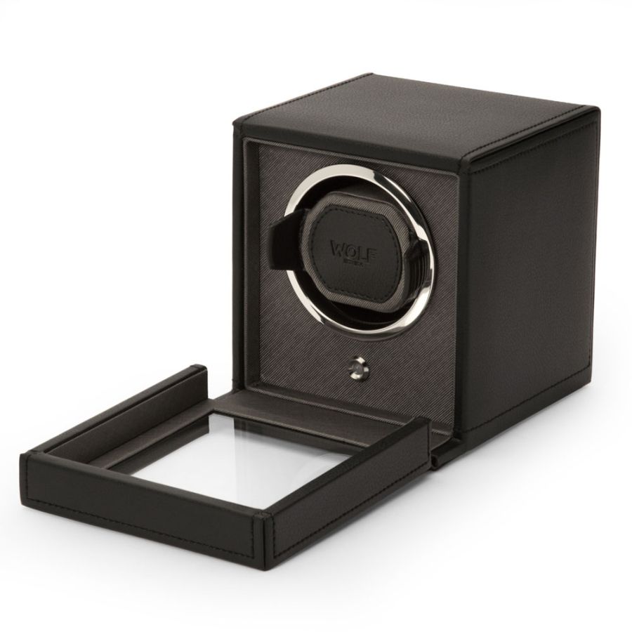 Watch Winder - Cub Single - Black - With Cover