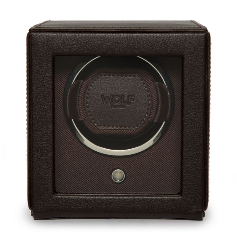 Watch Winder - Cub Single - Brown - With Cover