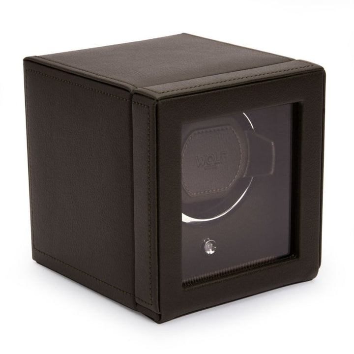 Watch Winder - Cub Single - Brown - With Cover