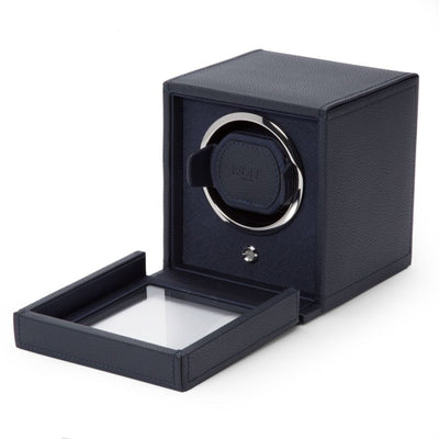Watch Winder - Cub Single - Navy - With Cover