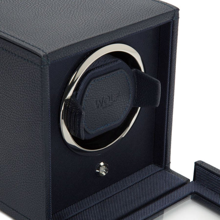 Watch Winder - Cub Single - Navy - With Cover