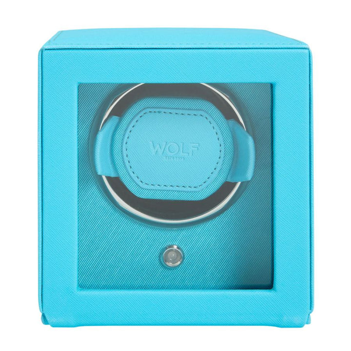 Watch Winder - Cub Single - Tutti Frutti Turquoise - With Cover