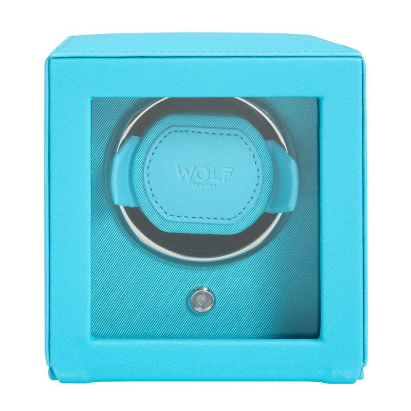 Watch Winder - Cub Single - Tutti Frutti Turquoise - With Cover