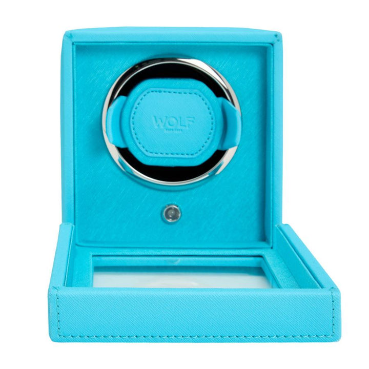 Watch Winder - Cub Single - Tutti Frutti Turquoise - With Cover