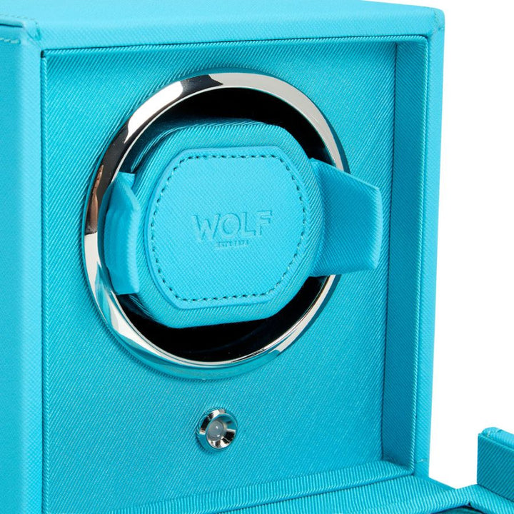 Watch Winder - Cub Single - Tutti Frutti Turquoise - With Cover