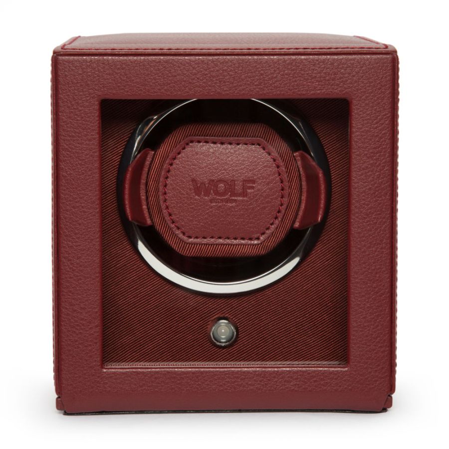 Watch Winder - Cub Single - Bordeaux - With Cover