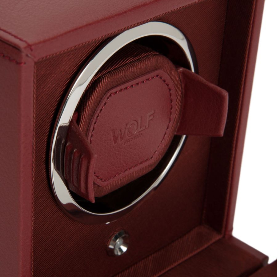 Watch Winder - Cub Single - Bordeaux - With Cover