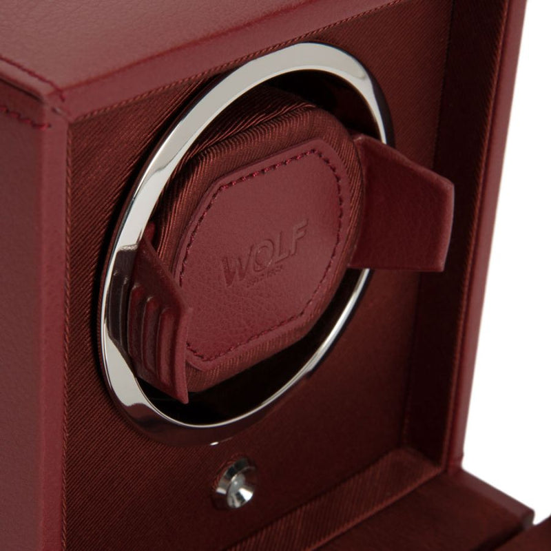 Watch Winder - Cub Single - Bordeaux - With Cover