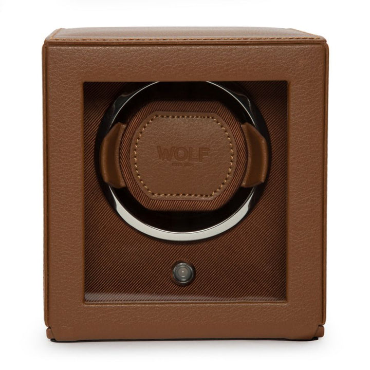 Watch Winder - Cub Single - Cognac - With Cover