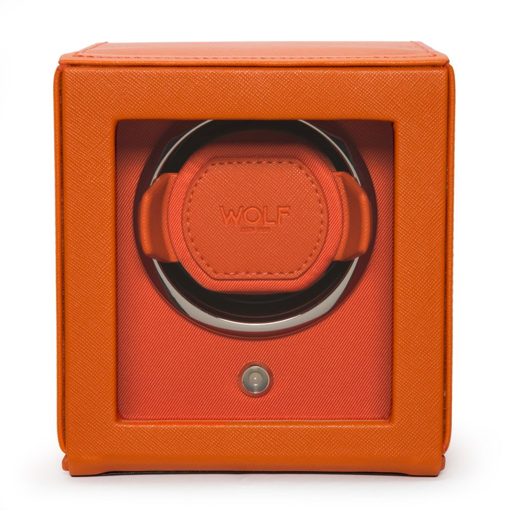 Watch Winder - Cub Single - Orange - With Cover