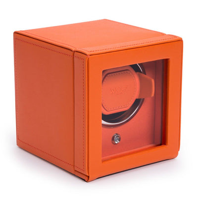 Watch Winder - Cub Single - Orange - With Cover