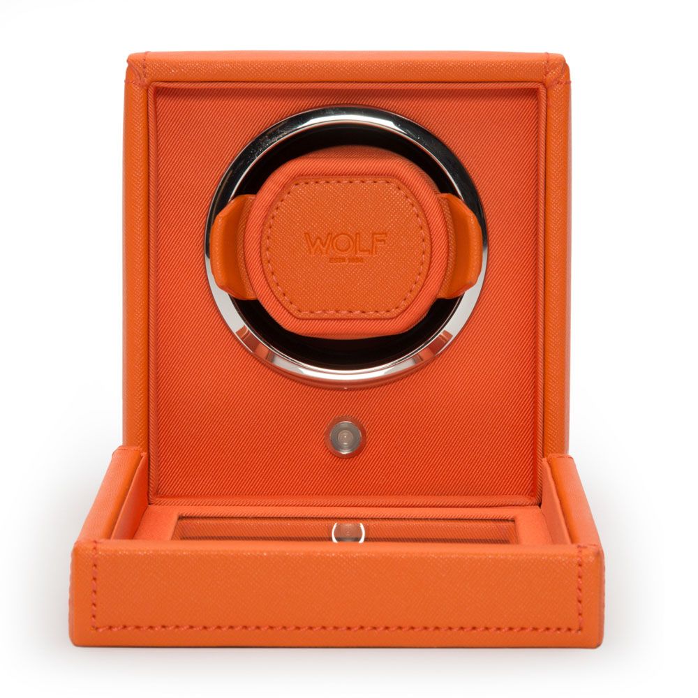 Watch Winder - Cub Single - Orange - With Cover