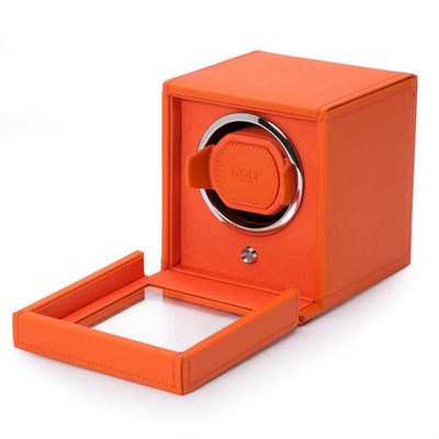 Watch Winder - Cub Single - Orange - With Cover