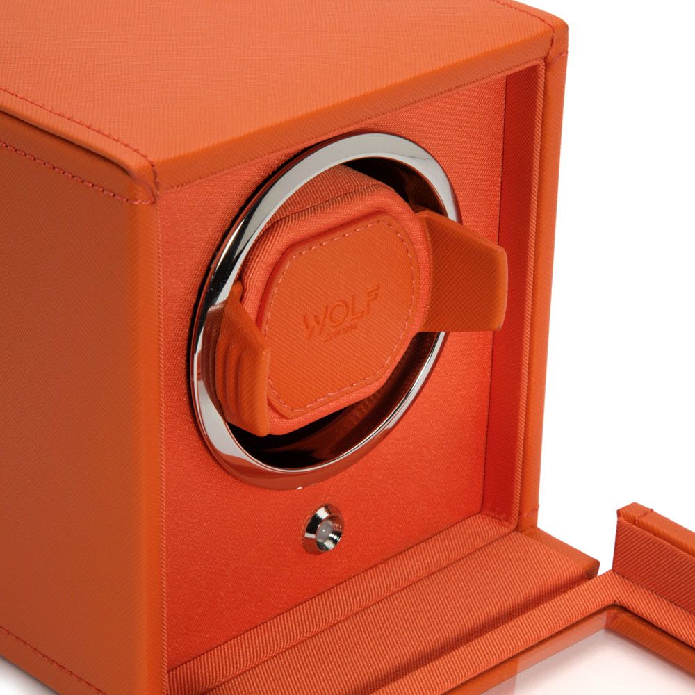 Watch Winder - Cub Single - Orange - With Cover