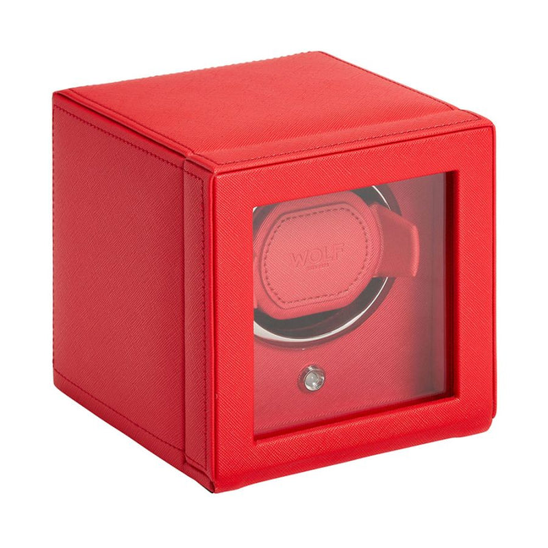 Watch Winder - Cub Single - Tutti Frutti Red - With Cover