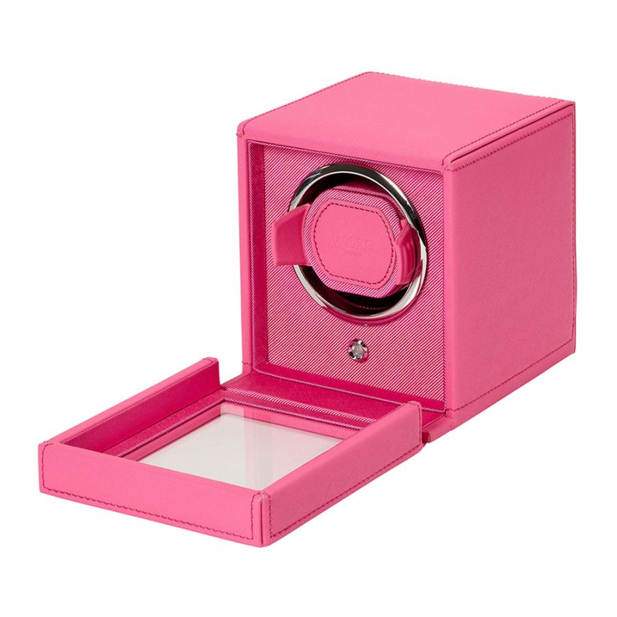 Watch Winder - Cub Single - Tutti Frutti Pink - With Cover