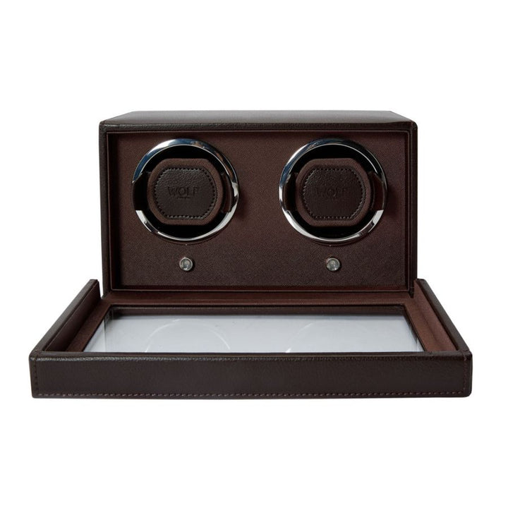 Watch Winder - Cub Double - Brown - With Cover