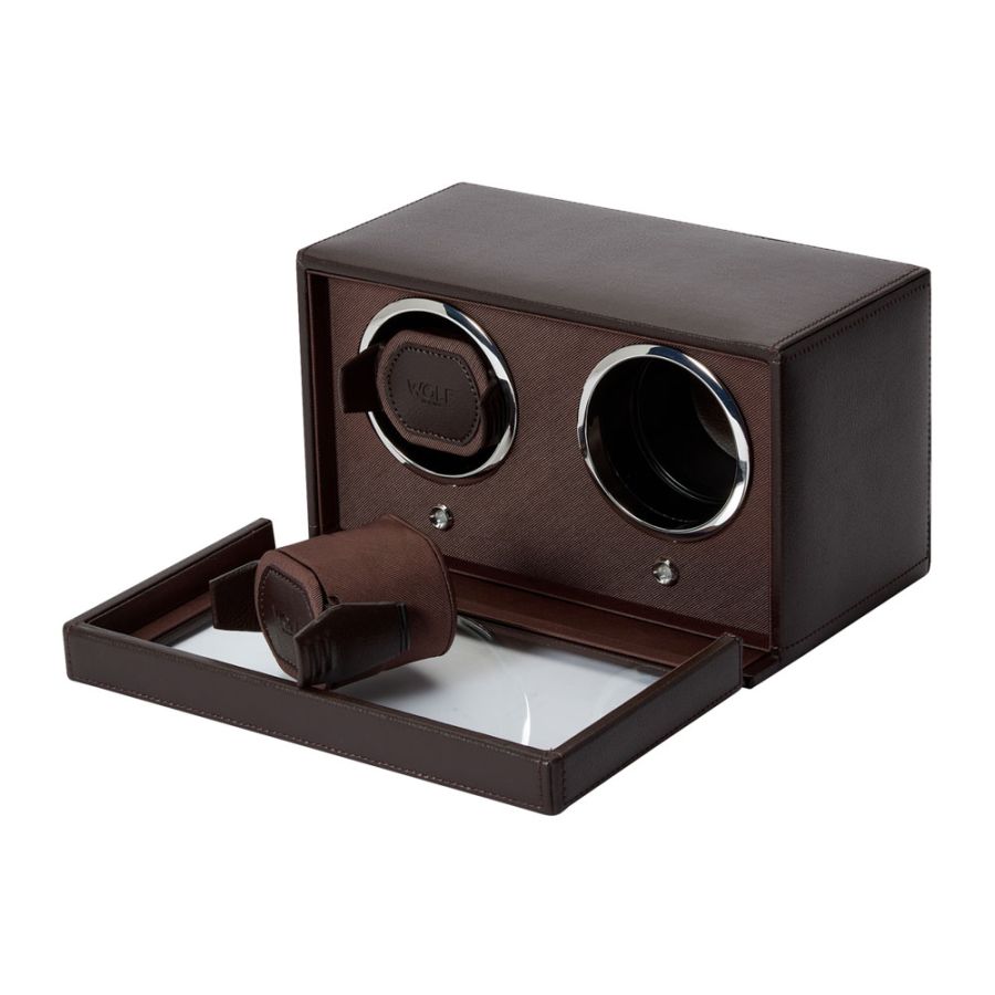 Watch Winder - Cub Double - Brown - With Cover