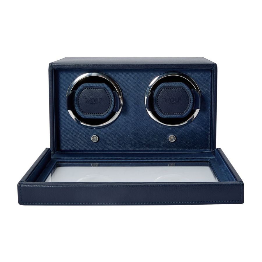 Watch Winder - Cub Double - Navy - With Cover