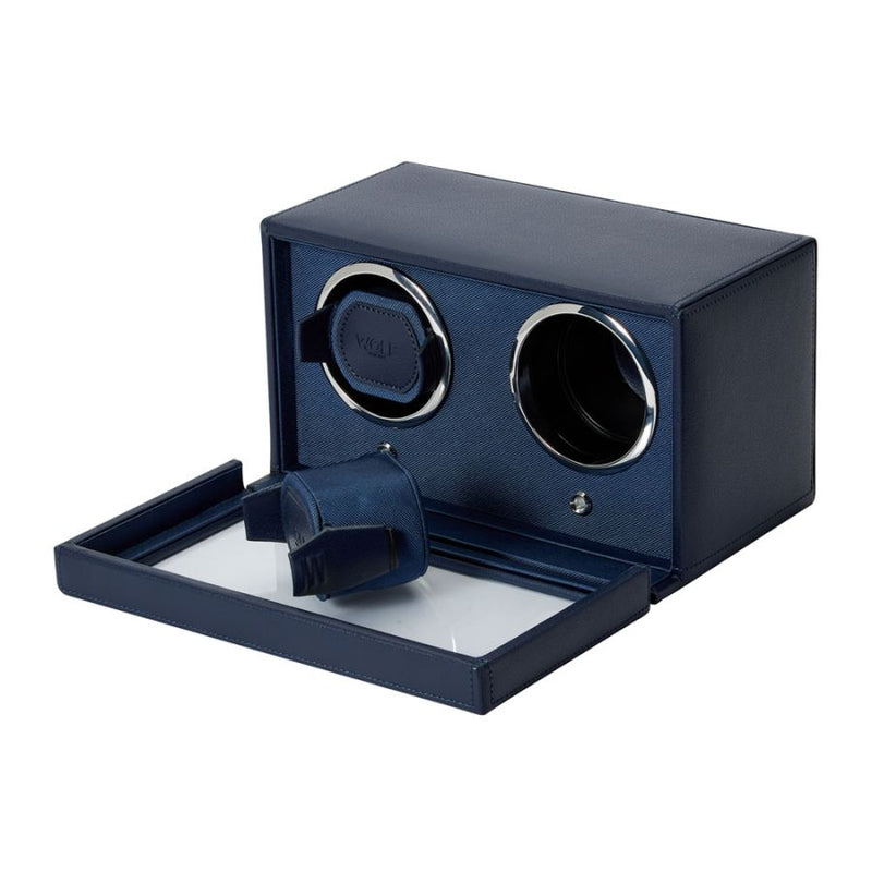 Watch Winder - Cub Double - Navy - With Cover