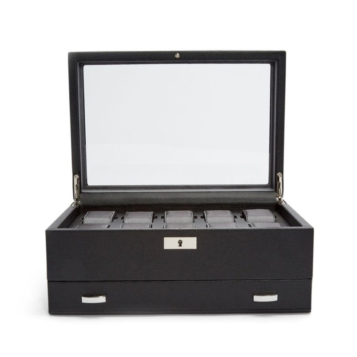 Watch Box - Viceroy 10 Piece - Black - With Drawer