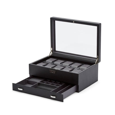Watch Box - Viceroy 10 Piece - Black - With Drawer