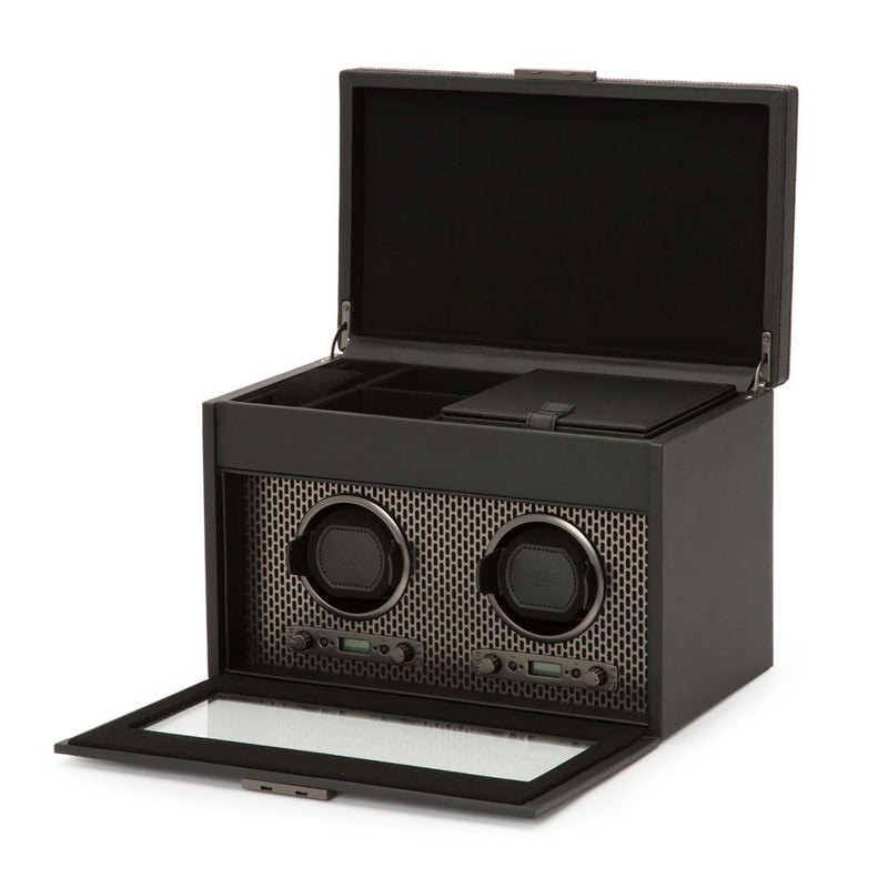 Watch Winder - Axis Double - Powder Coat - With Storage