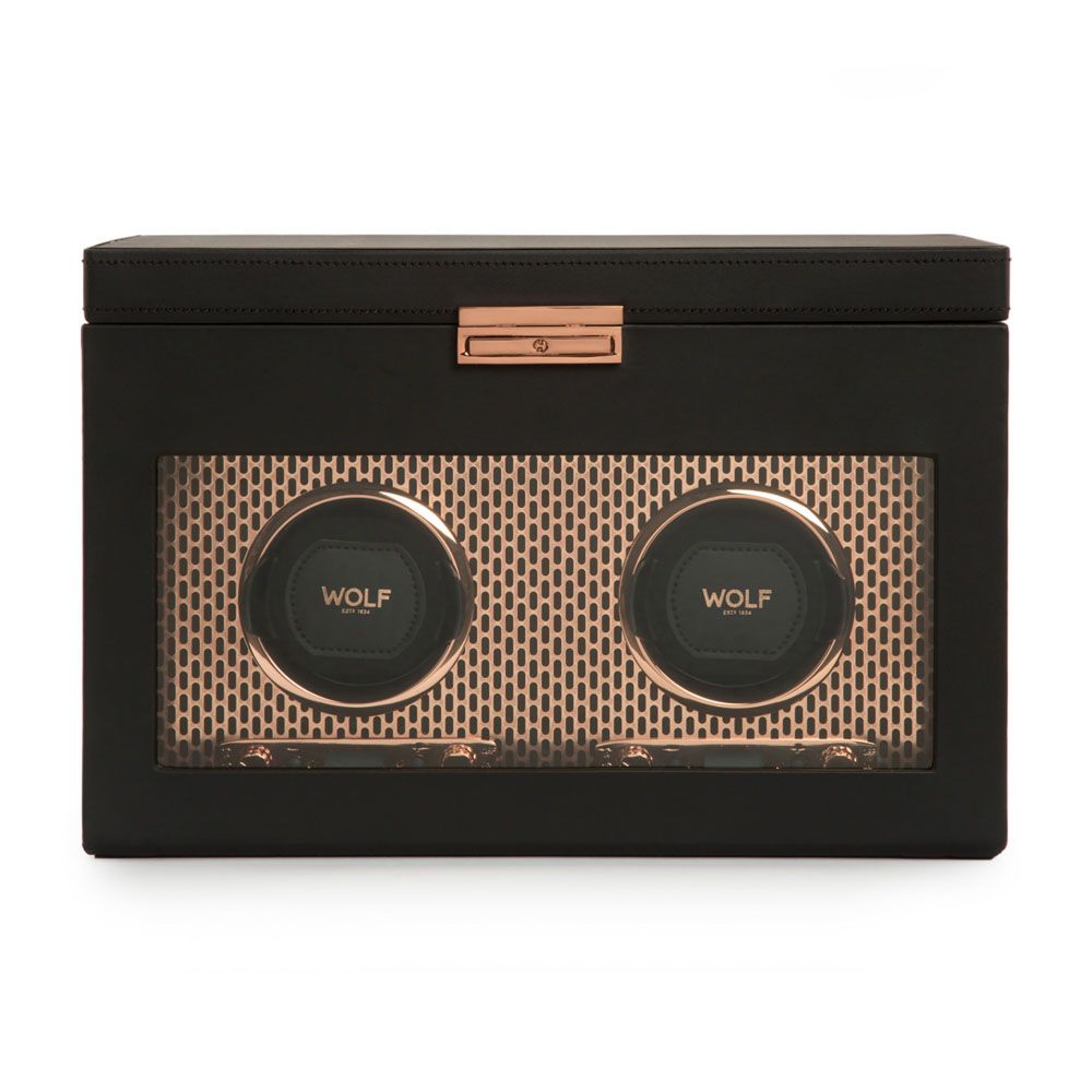 Watch Winder - Axis Double - Copper - With Storage