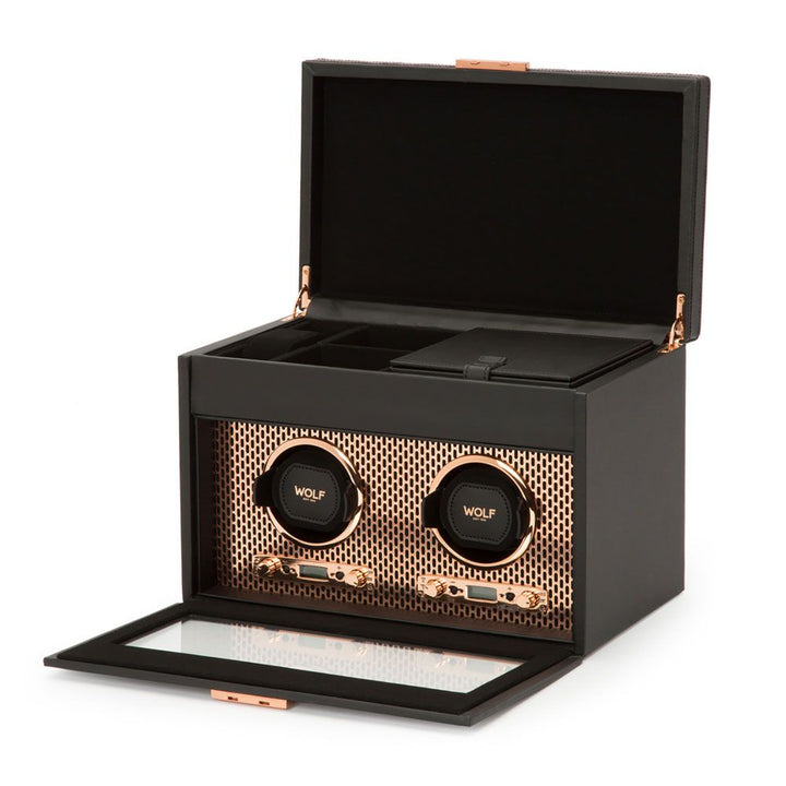 Watch Winder - Axis Double - Copper - With Storage