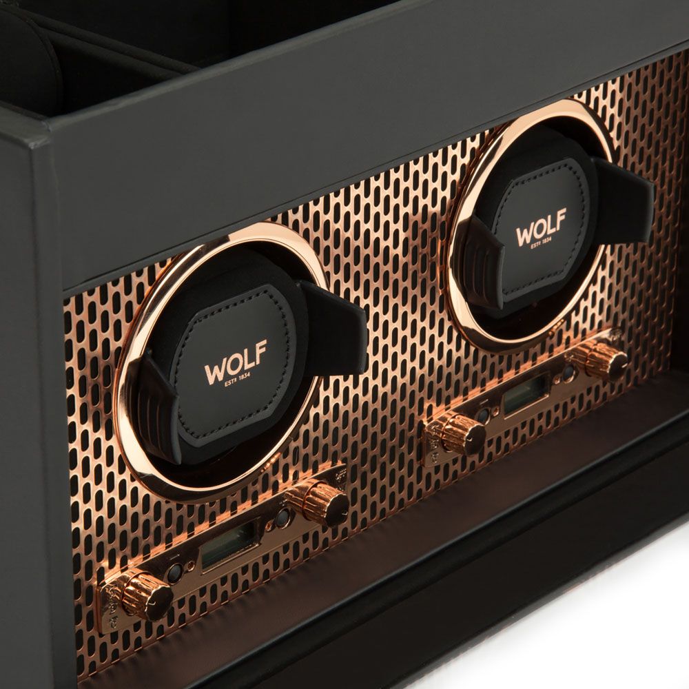 Watch Winder - Axis Double - Copper - With Storage