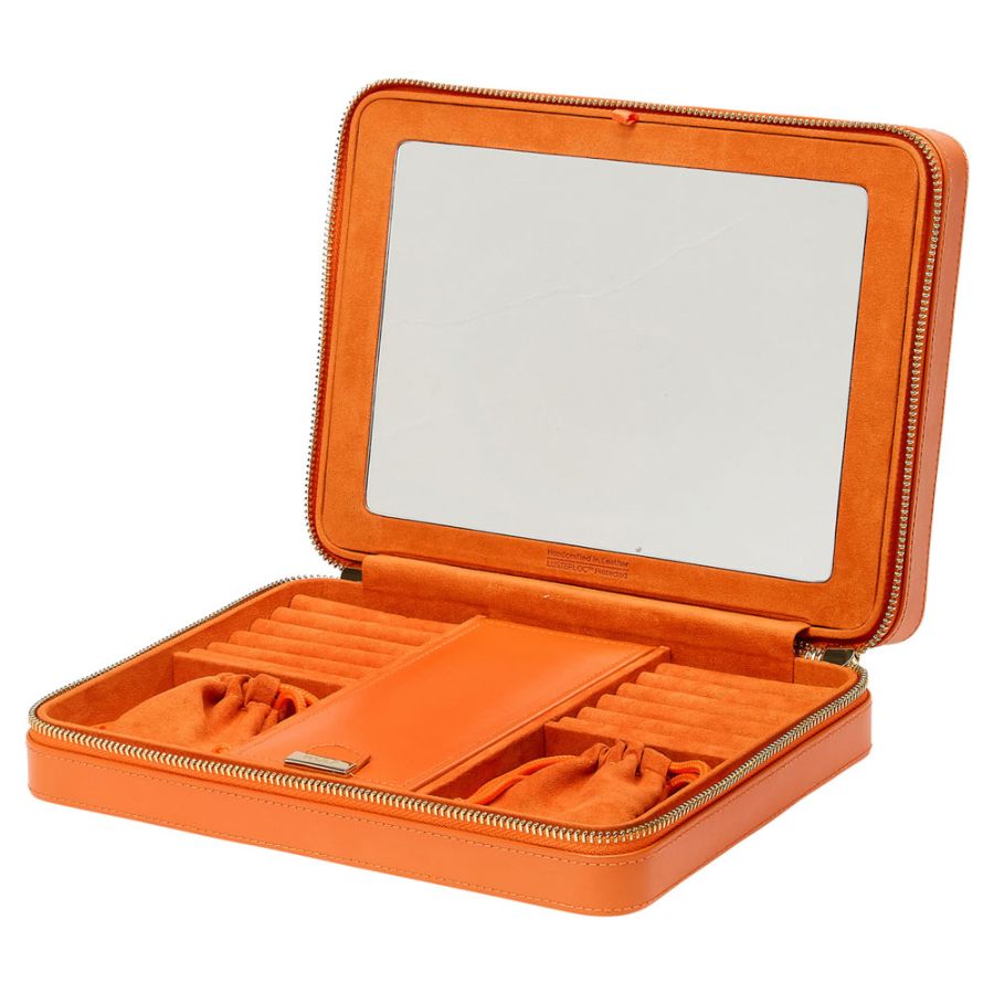 Large Zip Case - Maria - Tangerine