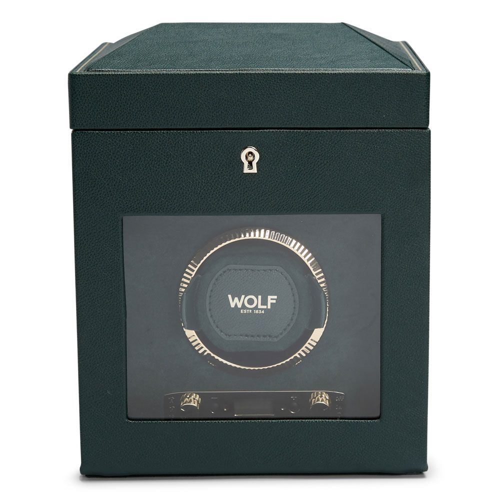 Watch Winder - British Racing Single - Green - With Storage