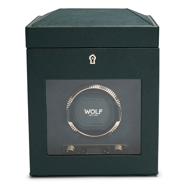 Watch Winder - British Racing Single - Green - With Storage