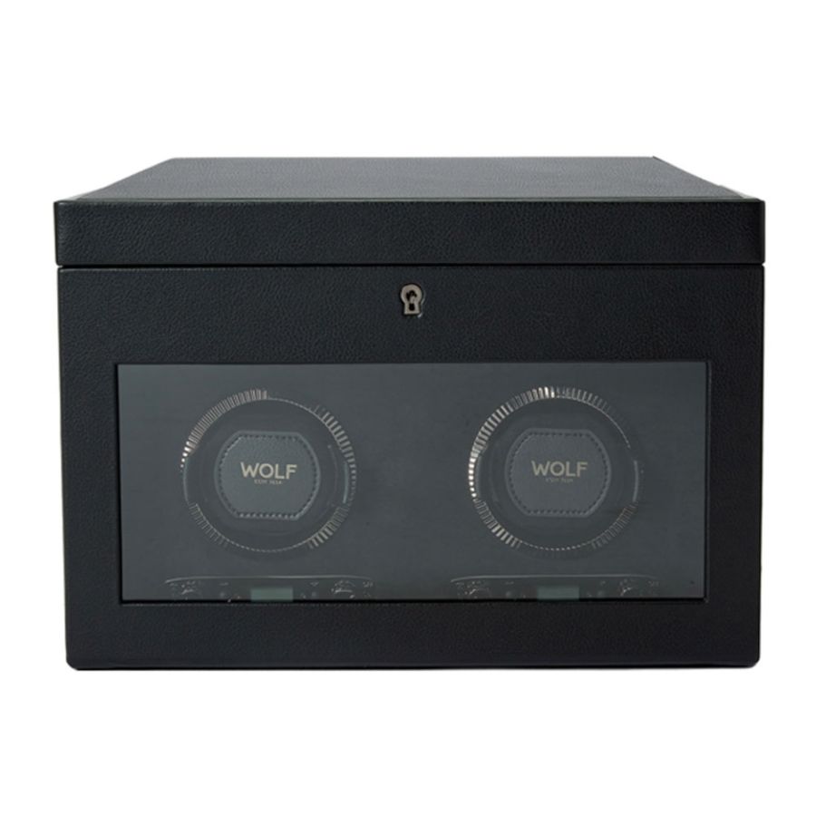 Watch Winder - British Racing Double - Black - With Storage