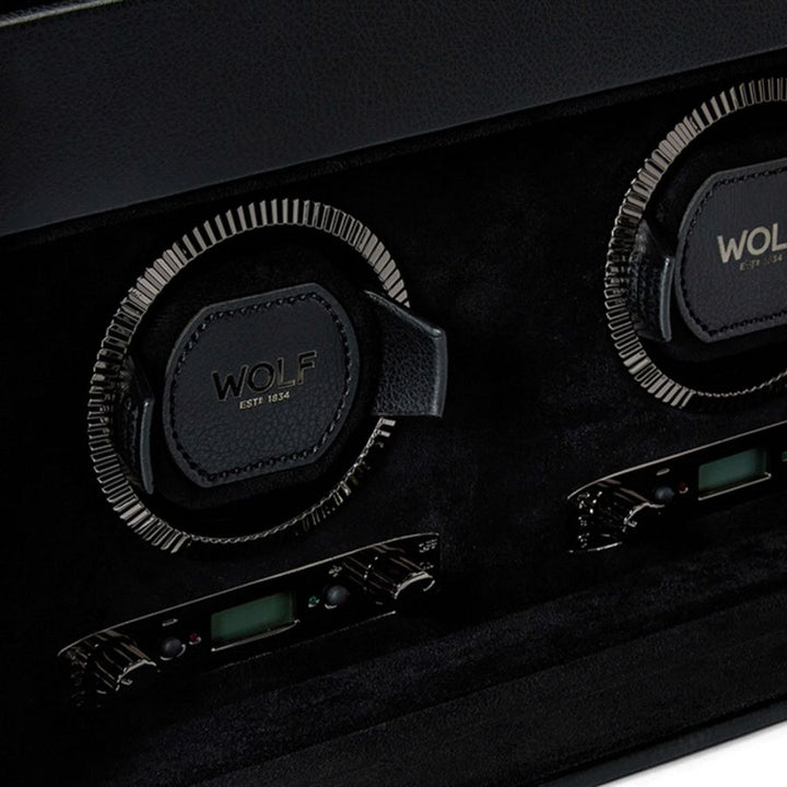 Watch Winder - British Racing Double - Black - With Storage