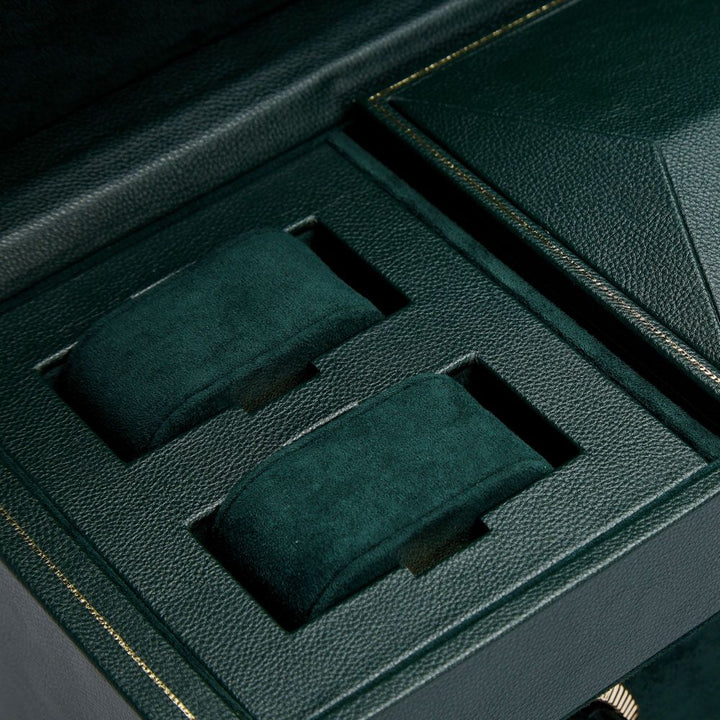 Watch Winder - British Racing Triple - Green - With Storage