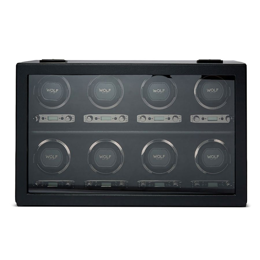 Watch Winder - British Racing 8 Piece - Black