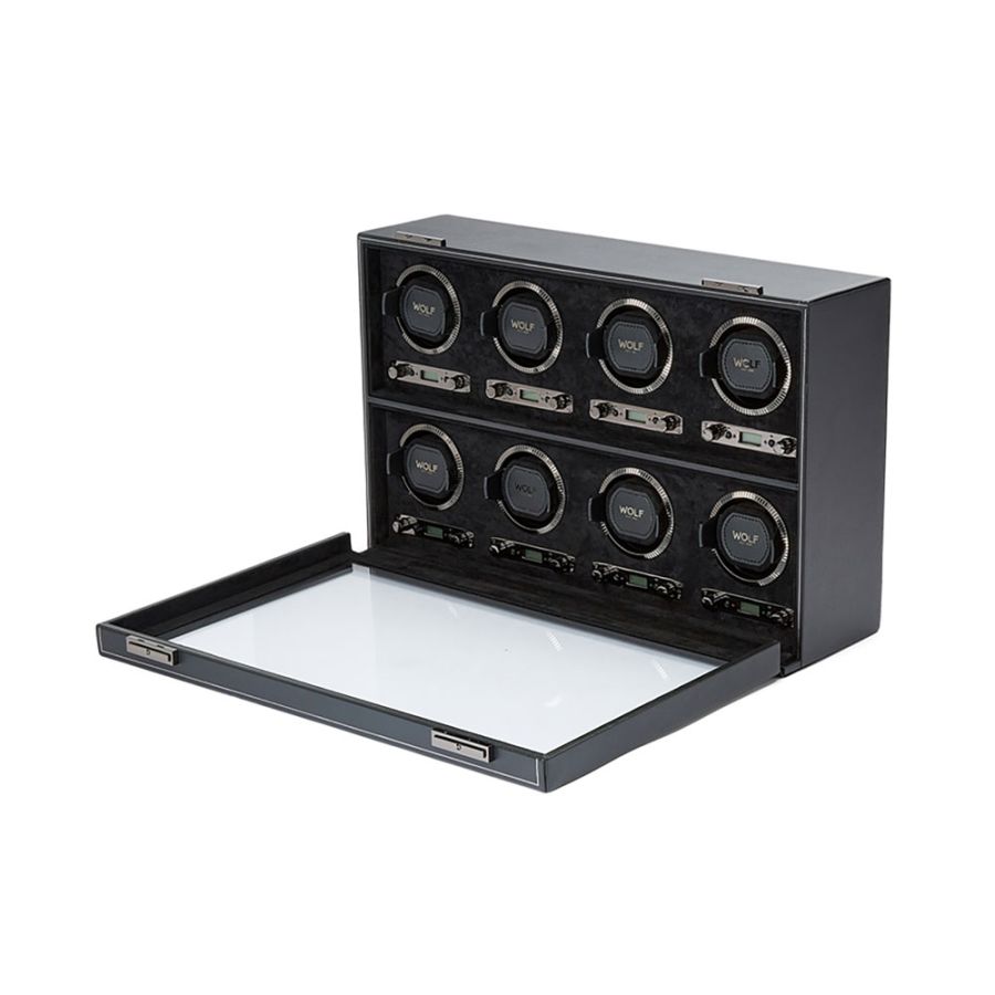 Watch Winder - British Racing 8 Piece - Black