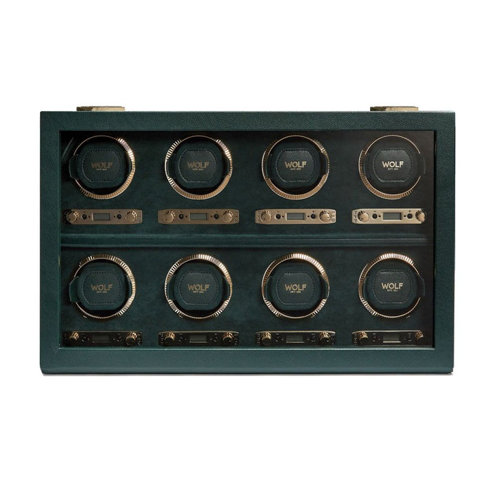 Watch Winder - British Racing 8 Piece - Green