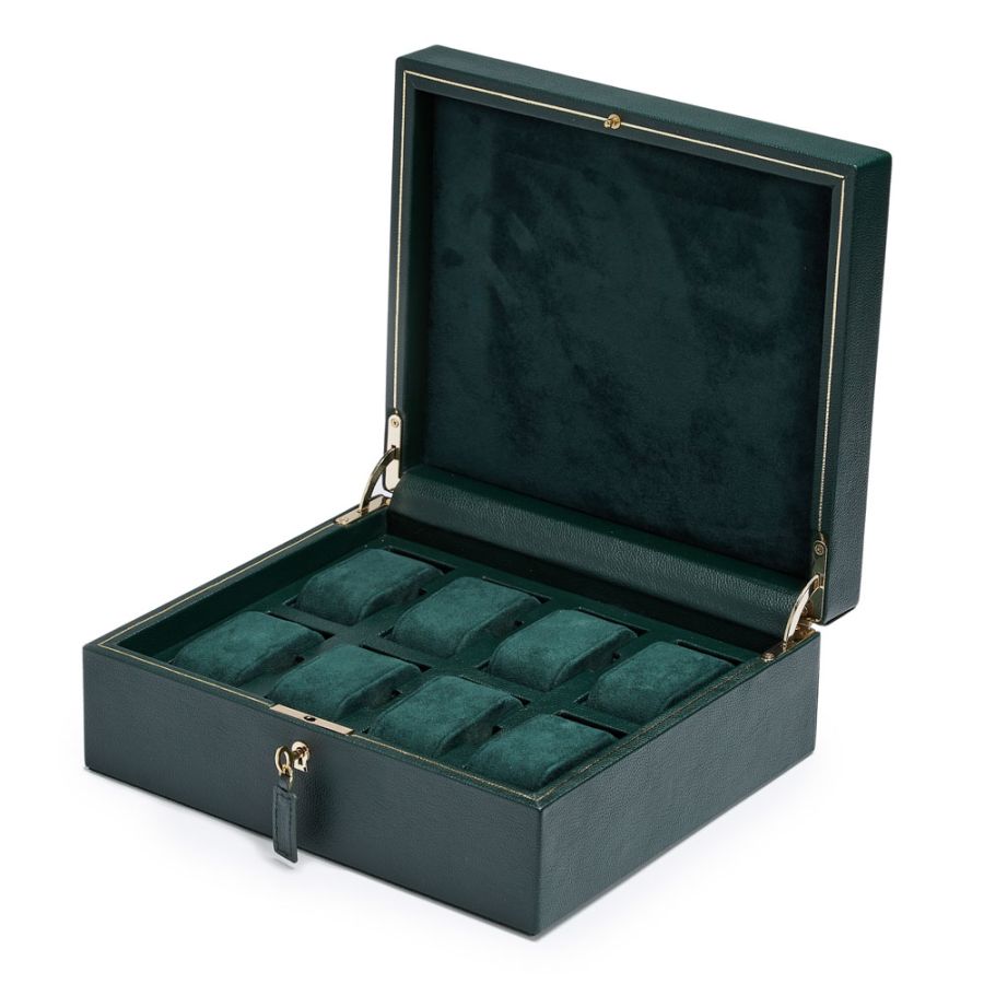 Watch Box - British Racing 8 Piece - Green