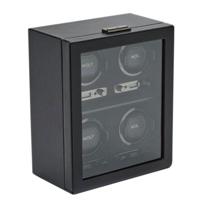 Watch Winder - British Racing 4 Piece - Black