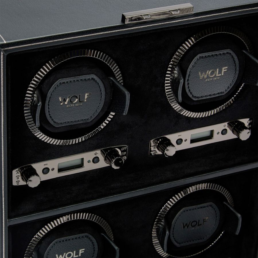 Watch Winder - British Racing 4 Piece - Black