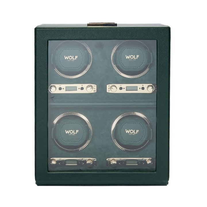 Watch Winder - British Racing 4 Piece - Green