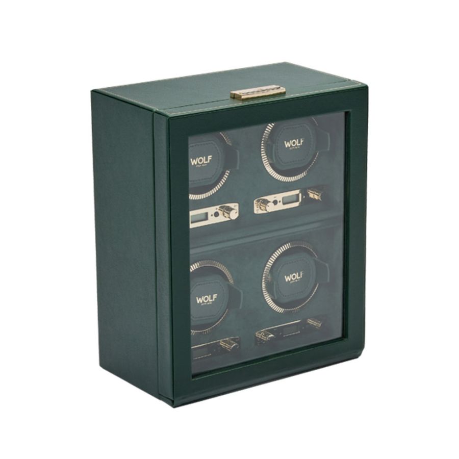 Watch Winder - British Racing 4 Piece - Green