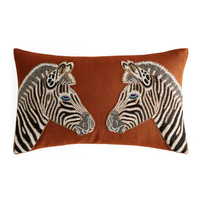 Zebra Beaded Cushion
