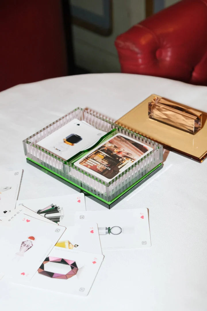 Favoured Crystal Card Box (with 2 Decks of Cards)