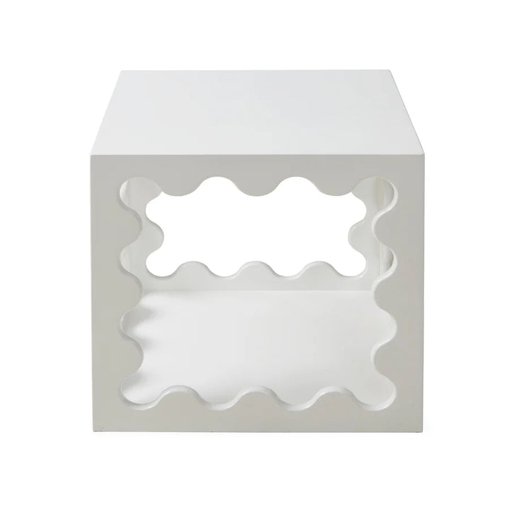 SHOWROOM - Ripple Lacquer Cube - White